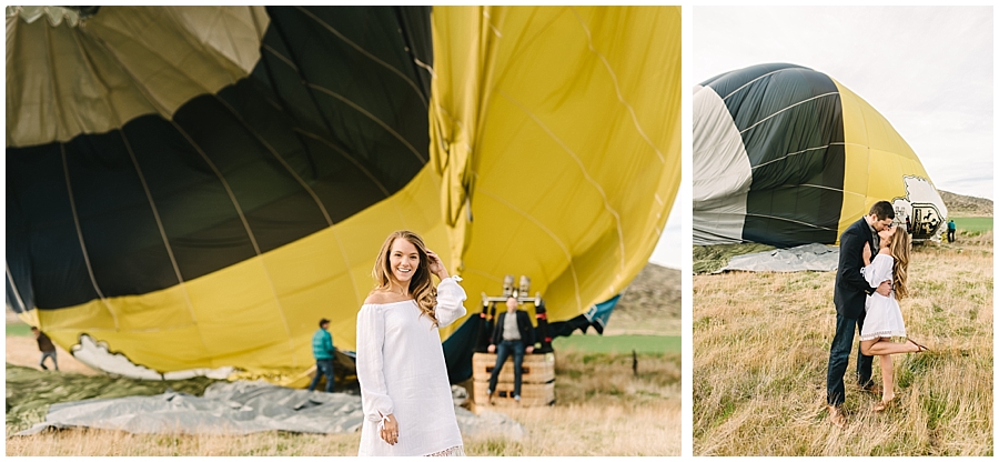 San Diego Wedding Photographer captures Hot Air Ballon Engagement photos.  