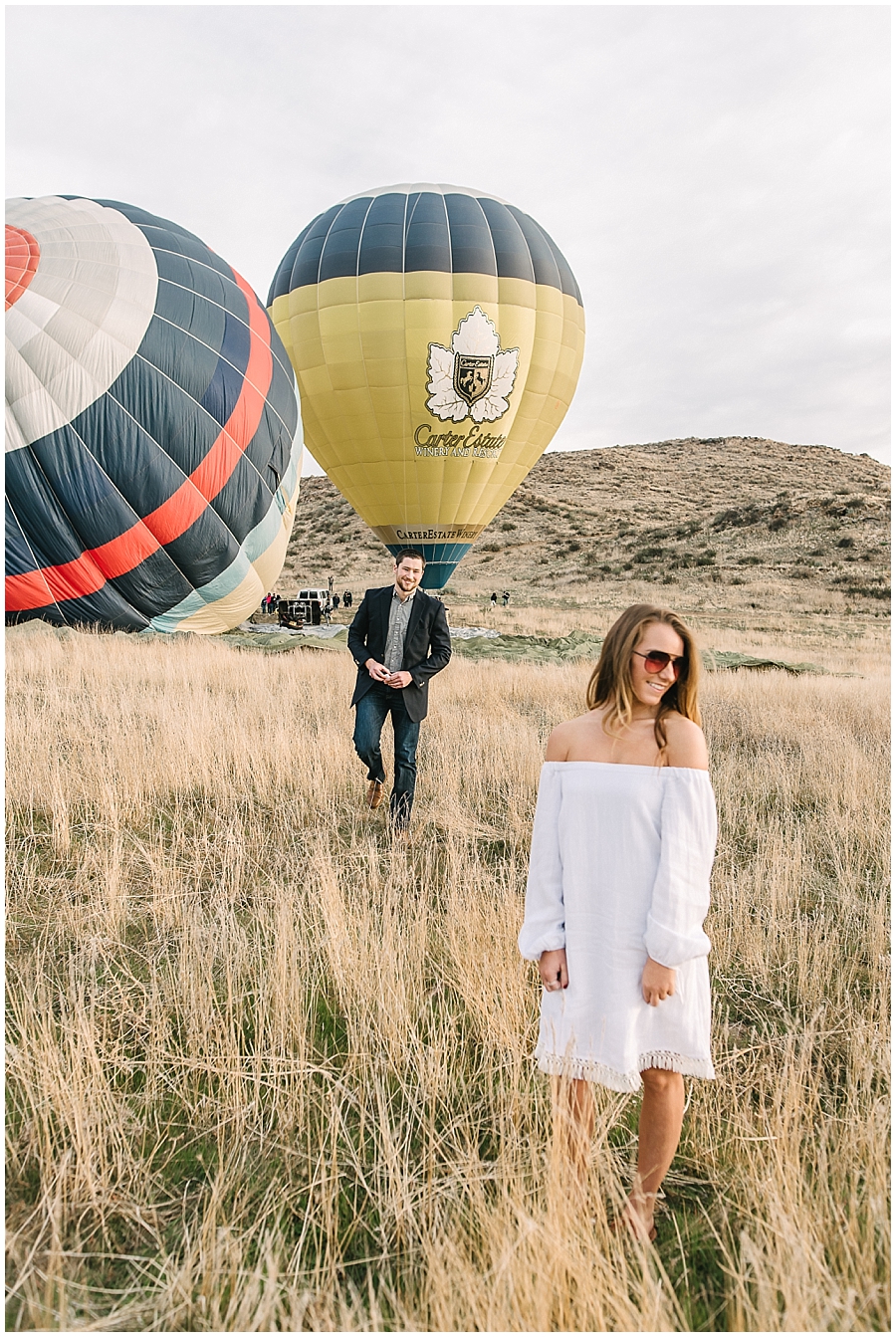 Romantic Hot Air Balloon Proposal - Temecula Wedding Photographer
